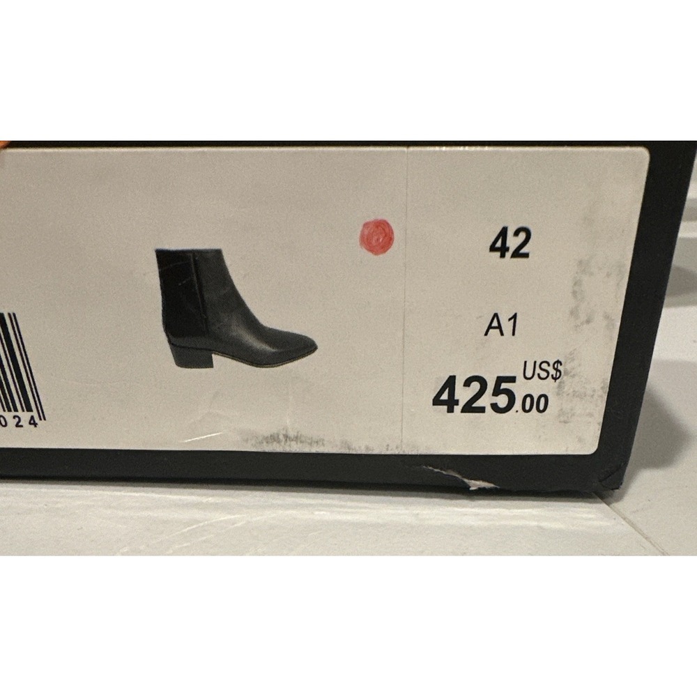 The Kooples Sze 42 US 8 Vestiaire Carry Over Smooth Leather Boots Side Zip Black - Picture 15 of 15
